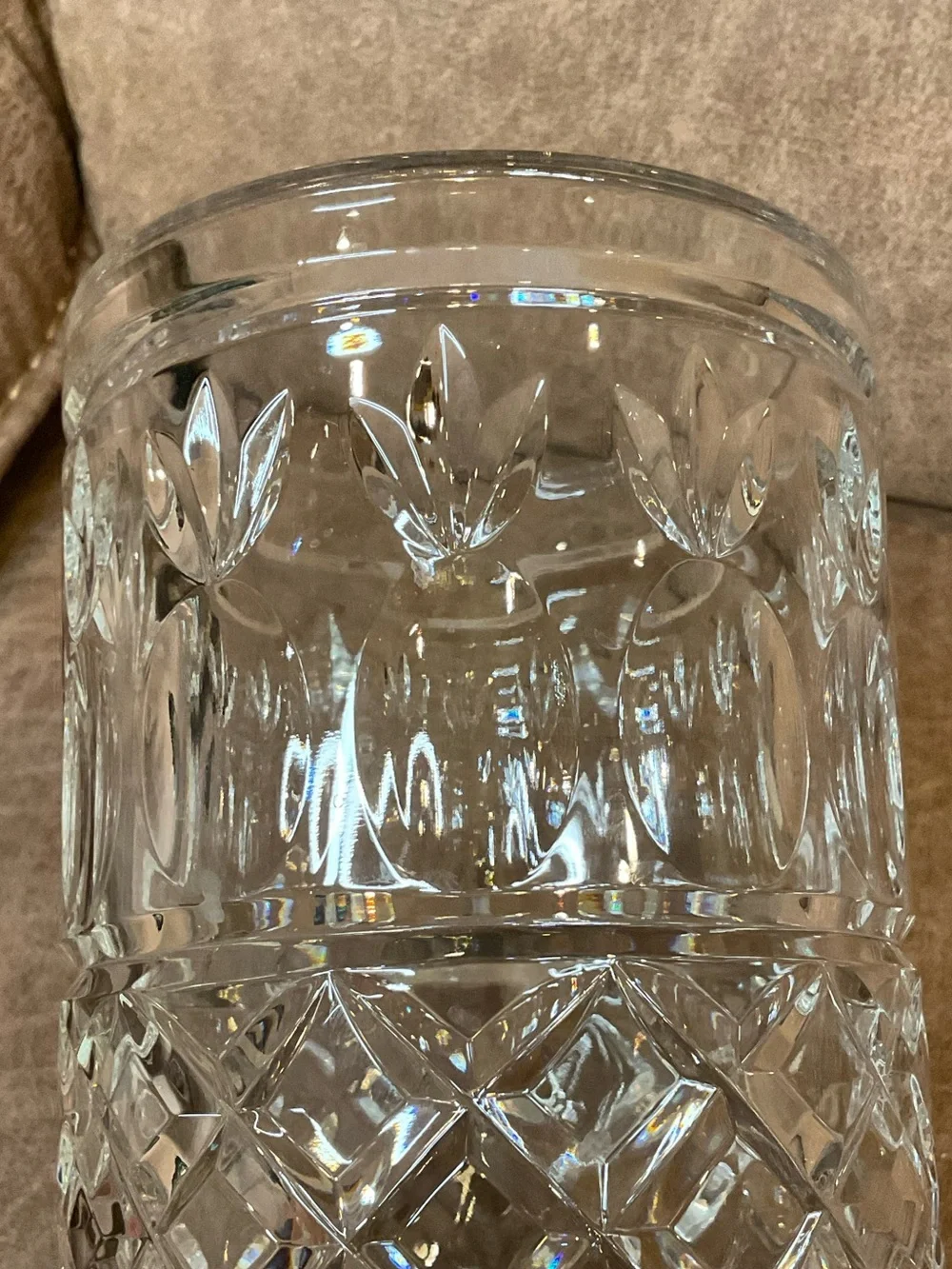 Crystal Hurricane Lamp Candle Holder with Crystal Base